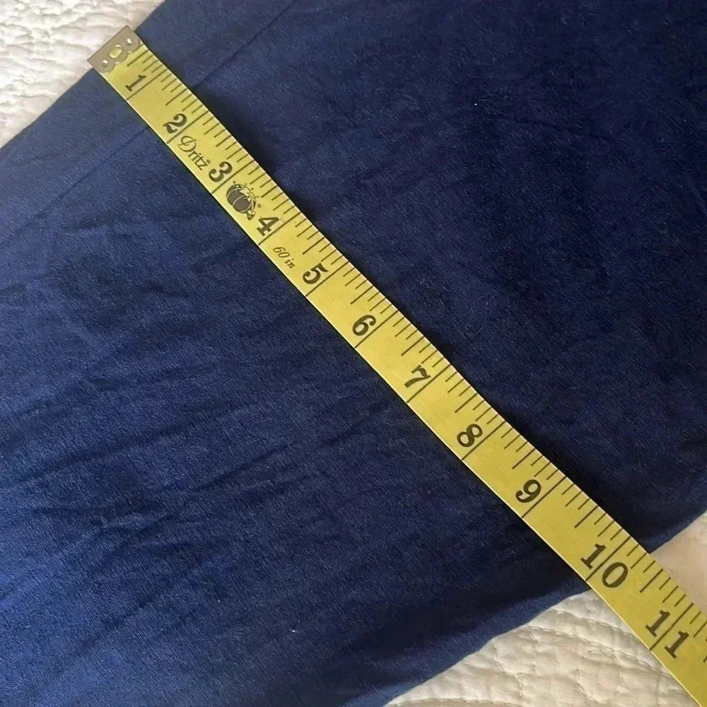 Urban Outfitters Linen Blend‎ Hattie Jumpsuit Women’s Size 4 Navy Blue Coastal - Picture 16 of 17